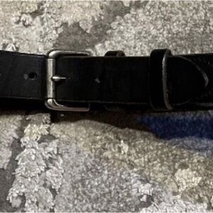 Polo Ralph Lauren Genuine Leather Black  Belt 38/95  Leather Metal Plate